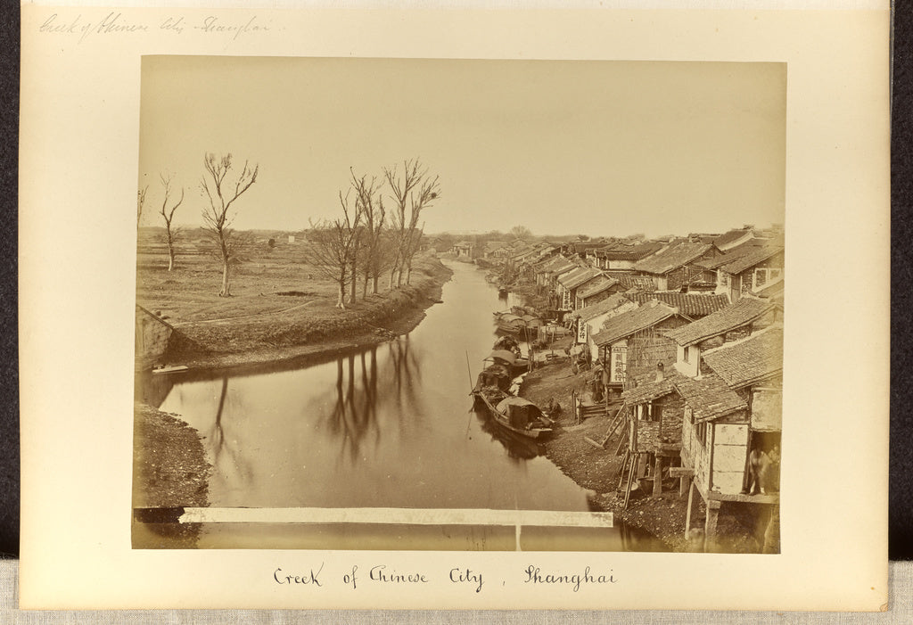 Unknown maker:Creek of Chinese City, Shanghai, Poster Print Wall Art