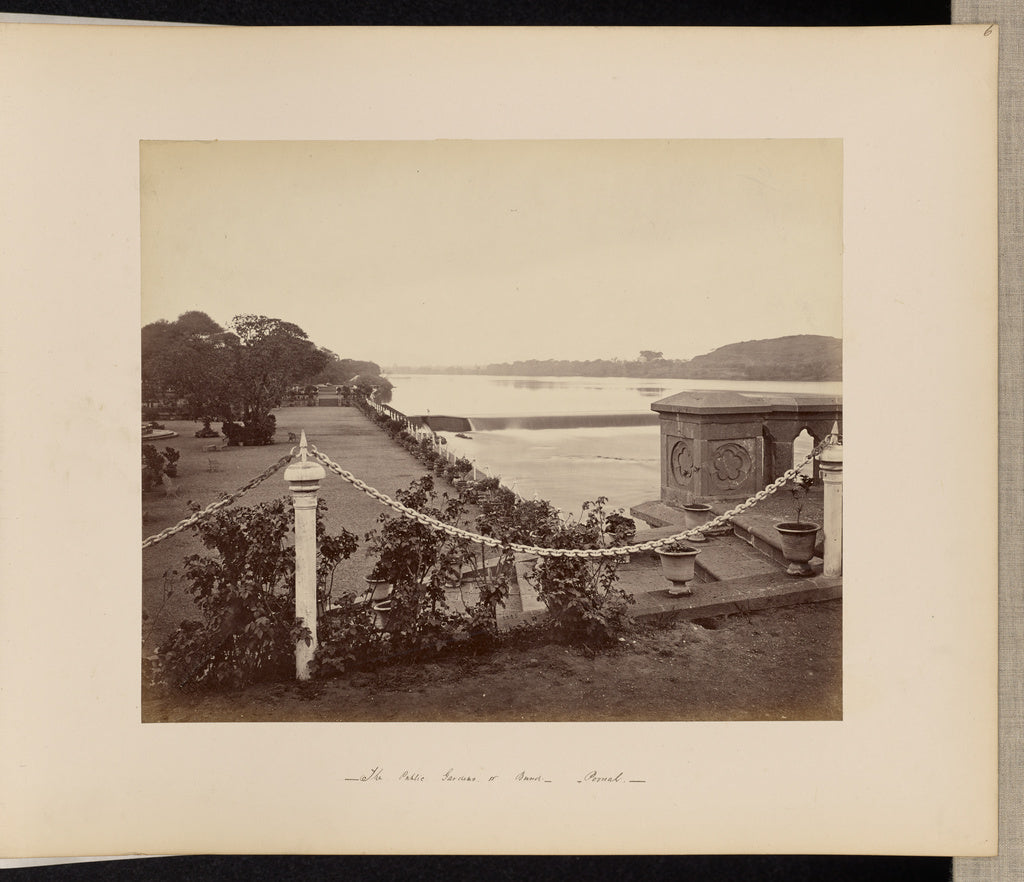Samuel Bournepossibly:The Public Gardens or Bund, Poonah, Poster Print Wall Art