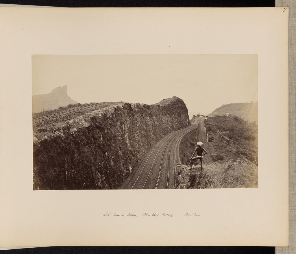 Samuel Bournepossibly:The Reversing Station, Bhor Ghât Rail, Poster Print Wall Art