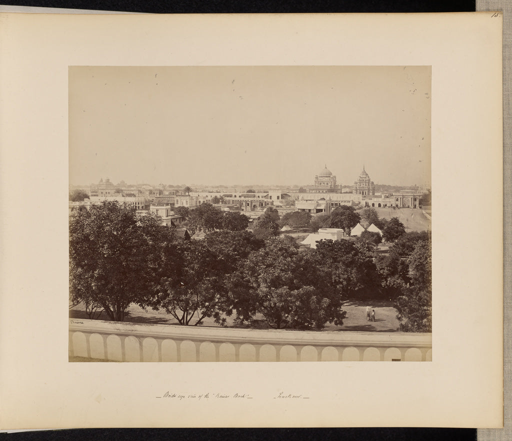 Samuel Bourne:Lucknow; Bird's-eye View of the Kaiser Bagh, Poster Print Wall Art