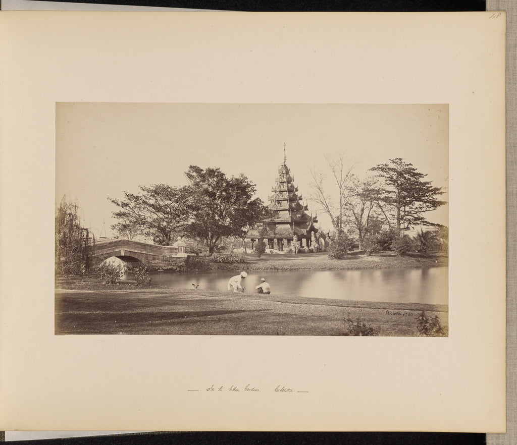 Samuel Bourne:Calcutta; View in Eden Gardens, Poster Print Wall Art