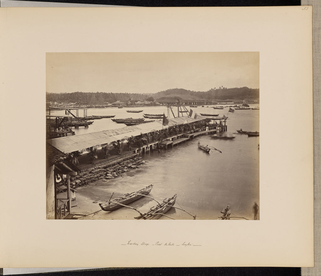 Unknown:Landing Stage, Point de Galle, Ceylon, Poster Print Wall Art