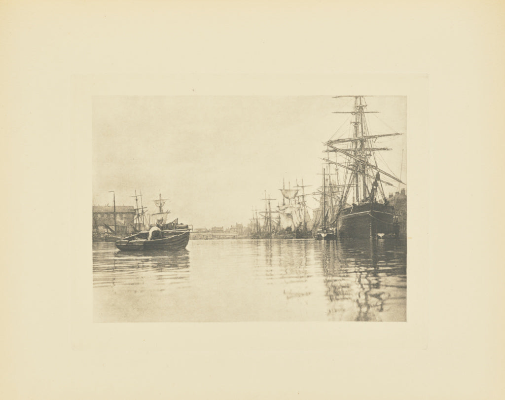 Peter Henry Emerson:The Peaceful Harbour, Poster Print Wall Art