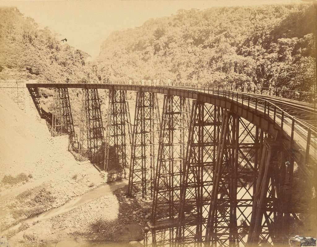 Abel Briquet:Mexico. Metlac Viaduct, Mexican Railroad., Poster Print Wall Art