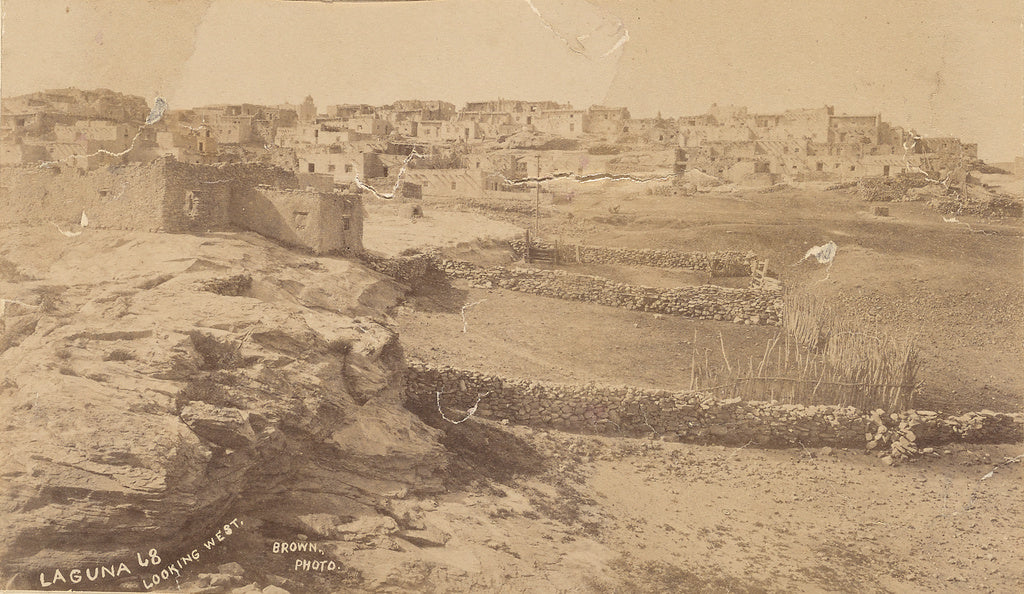 Henry Brown:Un village sur la ligne de Mexico à San Francis, Poster Print Wall Art