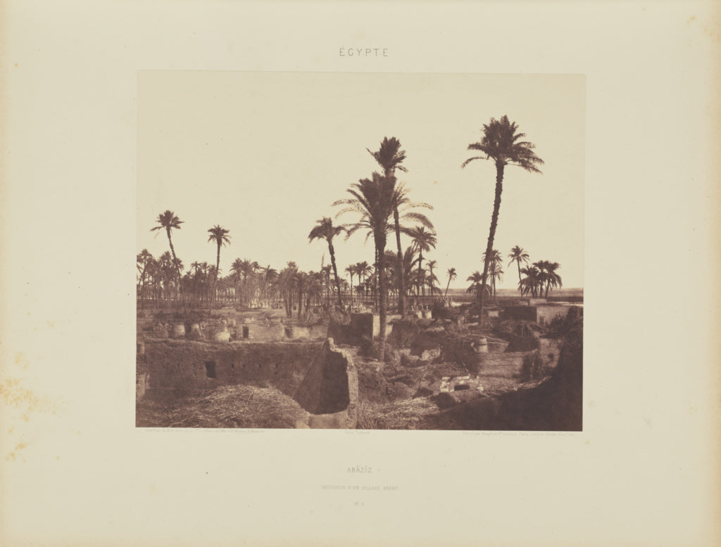 Félix Teynard:Abâzîz. Intérieur d'un Village Arabe, Poster Print Wall Art