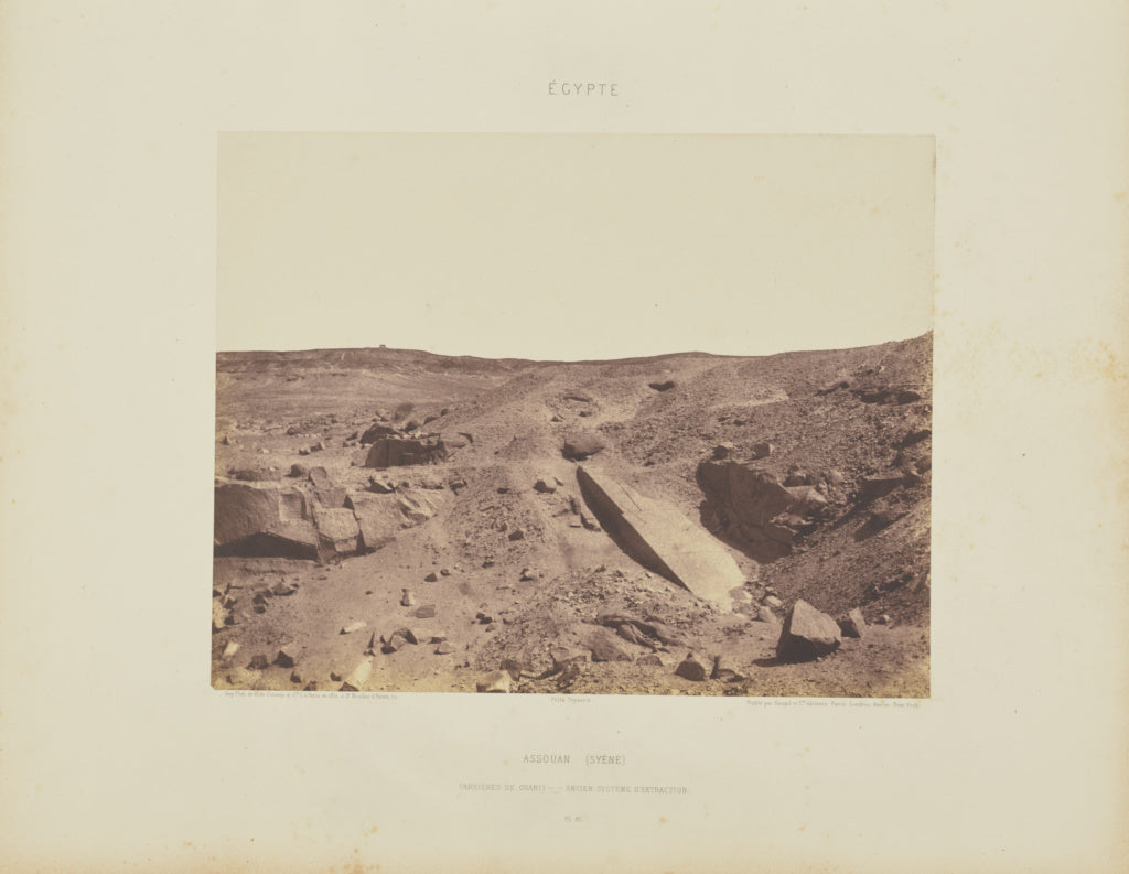 Félix Teynard:Assouan (Syène). Carrières de Granit - Anci, Poster Print Wall Art