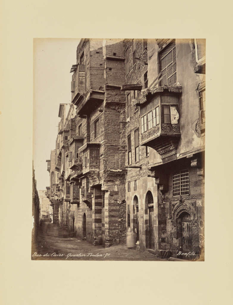 Félix Bonfils:Rue du Caire - Quartier Toulon, Poster Print Wall Art