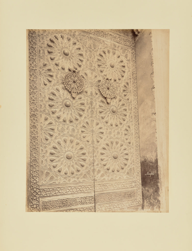 Félix Bonfils:Mosquée Moayed - La porte, Poster Print Wall Art