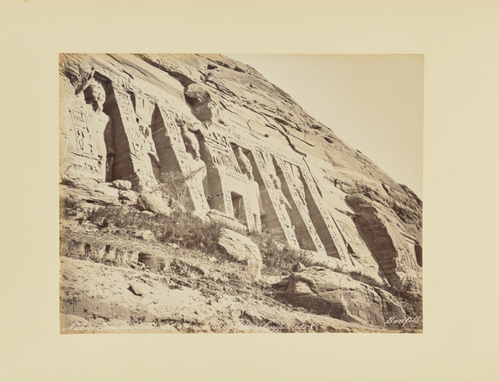 Félix Bonfils:Nubie. Temple d'Abou Simbel, dédié à Athor, Poster Print Wall Art