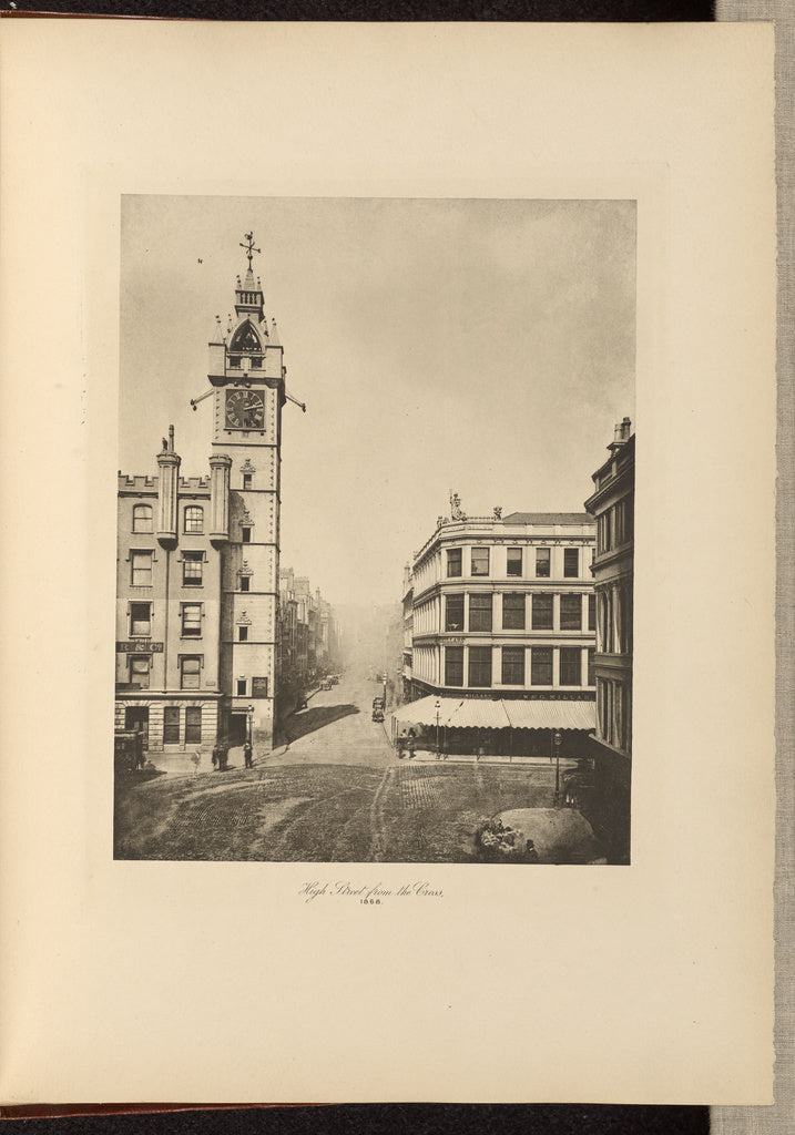 Thomas Annan:High Street from the Cross, Poster Print Wall Art
