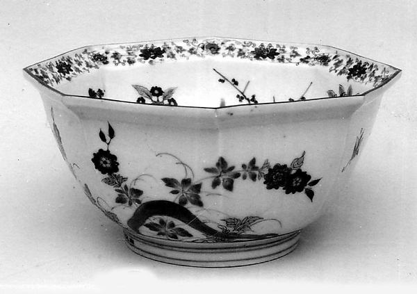 Hexagonal Bowl with Decoration of Flowers of Four Seasons c168,Classic Ming China Image, Poster Print Wall Art