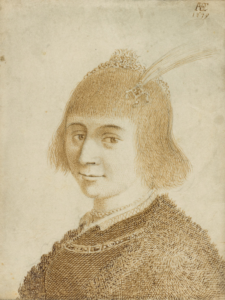 Jan van de Velde:Portrait of a Lady, Poster Print Wall Art