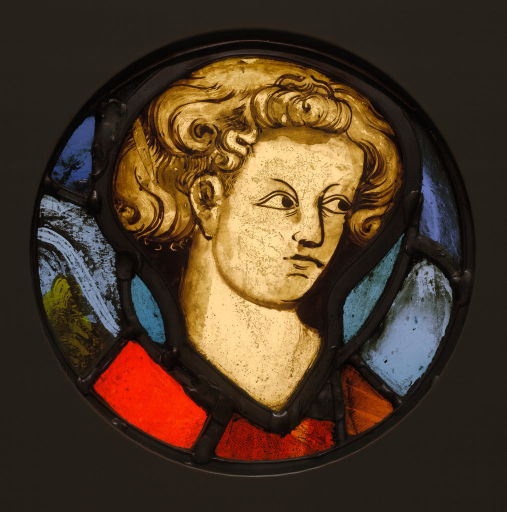 Unknown maker, French or Belgian:Head of a Young Man, Poster Print Wall Art