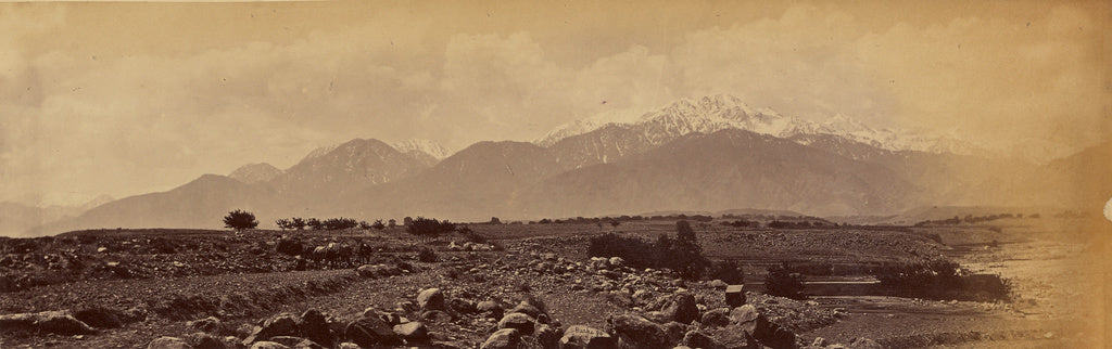 John Burke:Panorama Safed Koh from Khyber to Shutar Gardan, Poster Print Wall Art