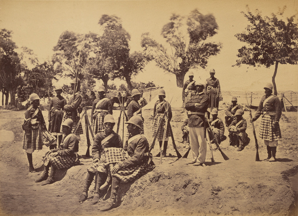 John Burke:The Amir Yakub Khan's Highlanders in Group, Poster Print Wall Art