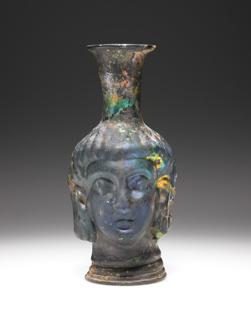 Unknown:Mold-blown Head flask, Poster Print Wall Art