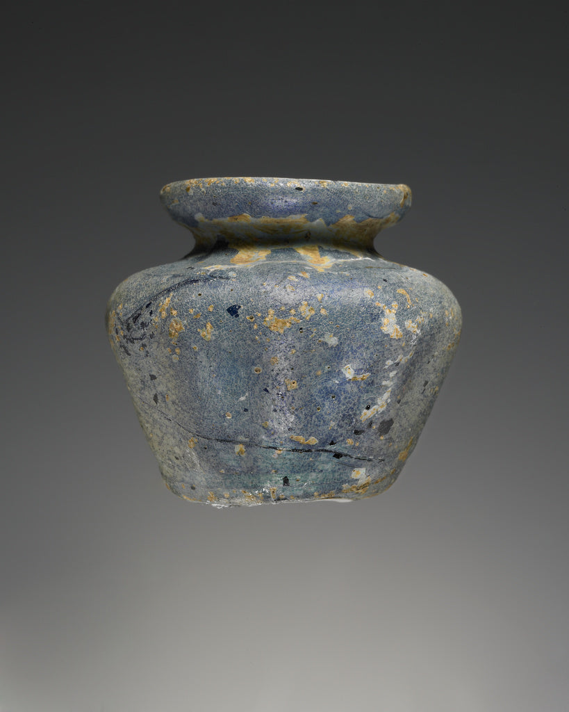 Unknown:Opaque blue Miniature pot, Poster Print Wall Art