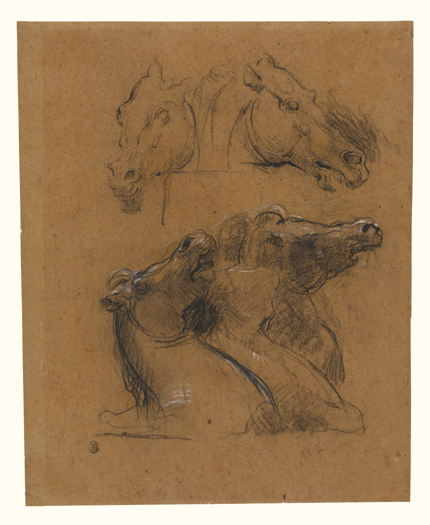 Jean-Baptiste Carpeaux:Studies of Horses (after the Elgin ma, Poster Print Wall Art