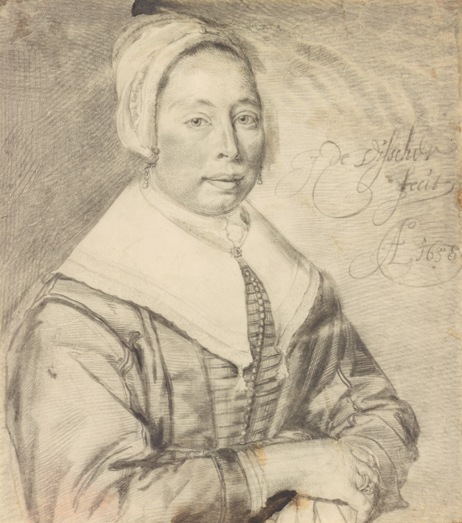 Cornelis Visscher:Portrait of a Woman, Poster Print Wall Art