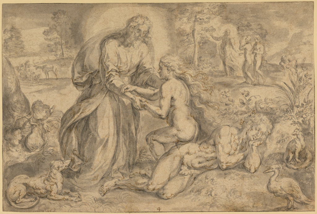 Crispijn van den Broeck:Creation of Eve, Poster Print Wall Art