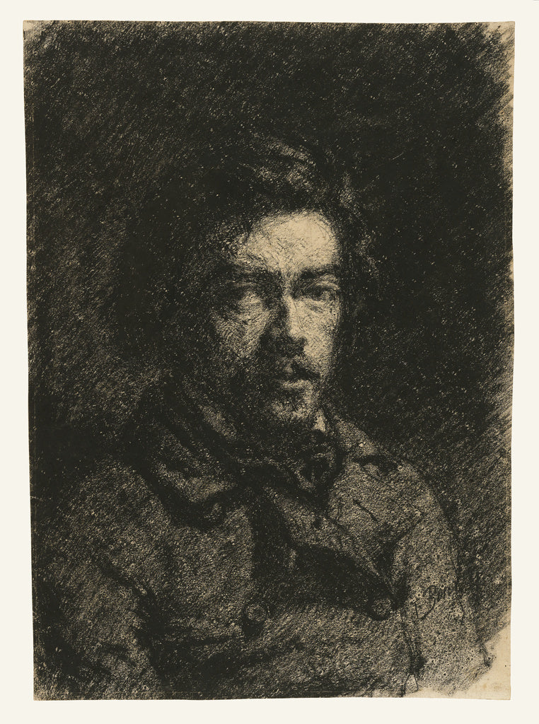 François Bonvin:Self-Portrait, Poster Print Wall Art