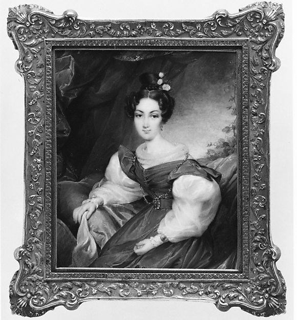 Étienne Bouchardy:Portrait of a Woman 1838-16x12"(A3) Poster