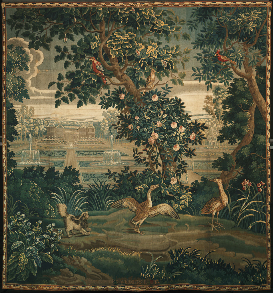 The Widow Guillaume Werniers:Verdure with Château and Garde, Poster Print Wall Art
