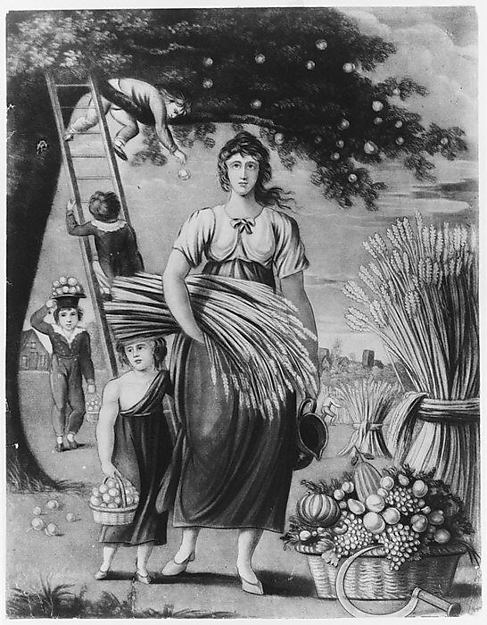 Harvest 18th cent-Anonymous,British,18th cent,16x12"(A3)Poster