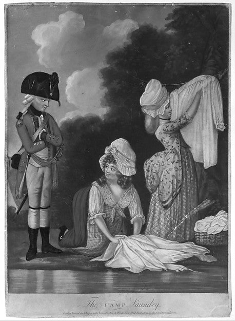The Camp Laundry February 14,1782-Anonymous,British,18th ce,16x12"(A3)Poster