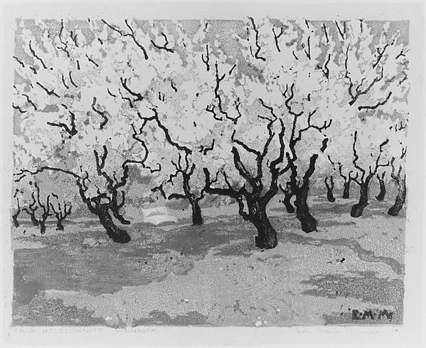 Blooming Orchard early 20th cent-Eva Maria Marcus, Poster Print Wall Art