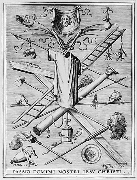 Christ's Robe Surrounded by the Instruments of the Passion n.d, Poster Print Wall Art