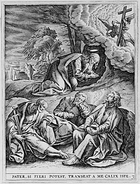 Christ Praying in the Garden on the Mount of Olives n.d.-Hiero, Poster Print Wall Art