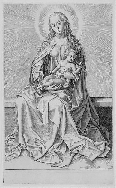 Virgin and Child n.d.-Hieronymus Wierix, Poster Print Wall Art
