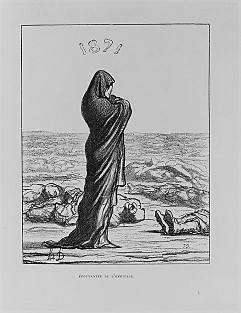 Dismayed with her legacy published in 'L'Album du Siège ' 187, Poster Print