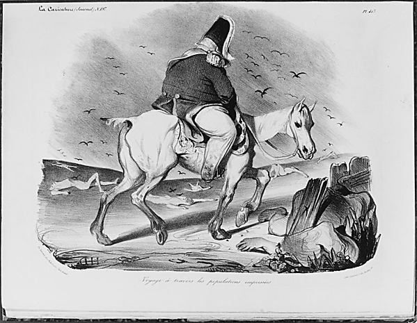 Journey through the Eager Population from La Caricature pla, Poster Print Wall Art