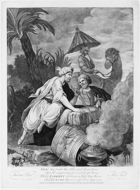 Asia! Thy trade thy silks and spicy stores But ill compensat, Poster Print