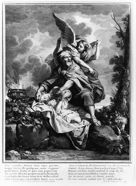 The Sacrifice of Isaac n.d.-Louis Desplaces,After Charles Le, Poster Print Wall Art