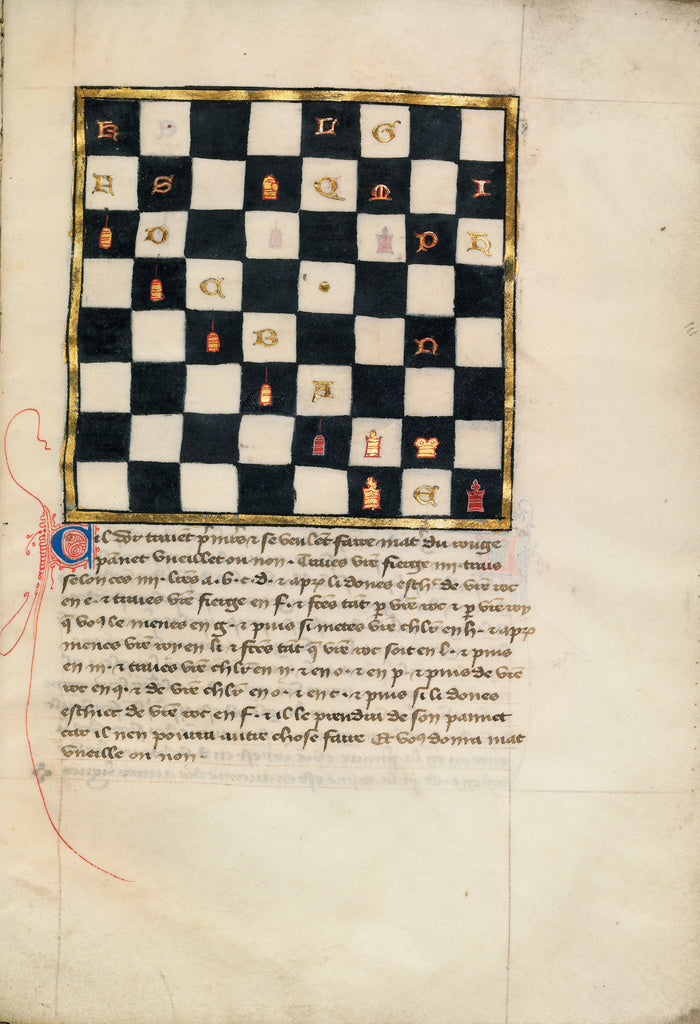 Unknown:Book of Chess Problems, Poster Print Wall Art