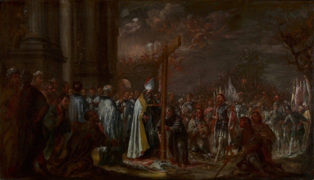 Juan de Valdés Leal:The Exaltation of the Cross, Poster Print Wall Art