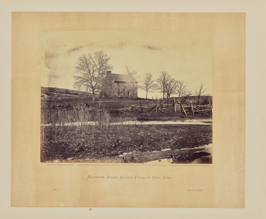 Barnard & Gibson:Mathews' House, Battle-Field of Bull Run, Poster Print Wall Art