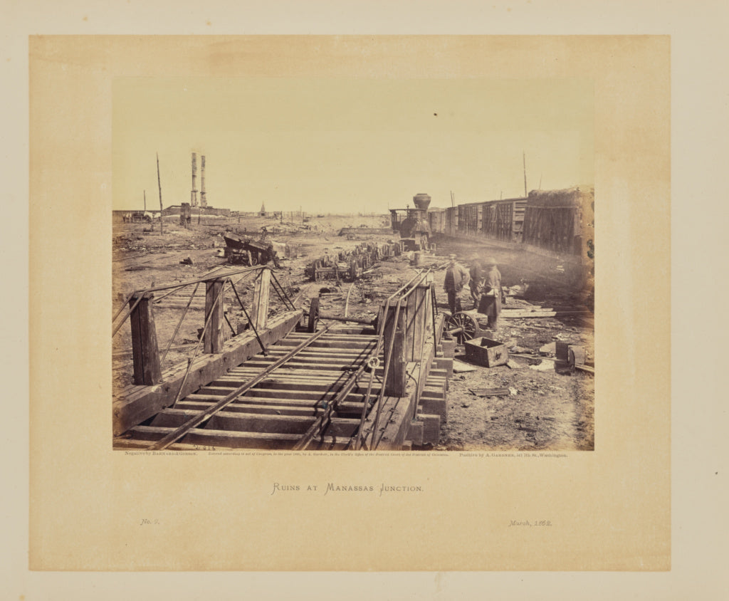 Barnard & Gibson:Ruins at Manassas Junction, Poster Print Wall Art