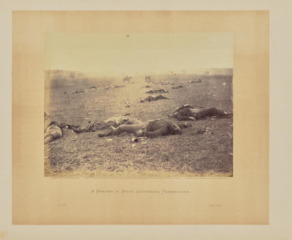 Timothy H. O'Sullivan:A Harvest of Death, Gettysburg, Pennsy, Poster Print Wall Art