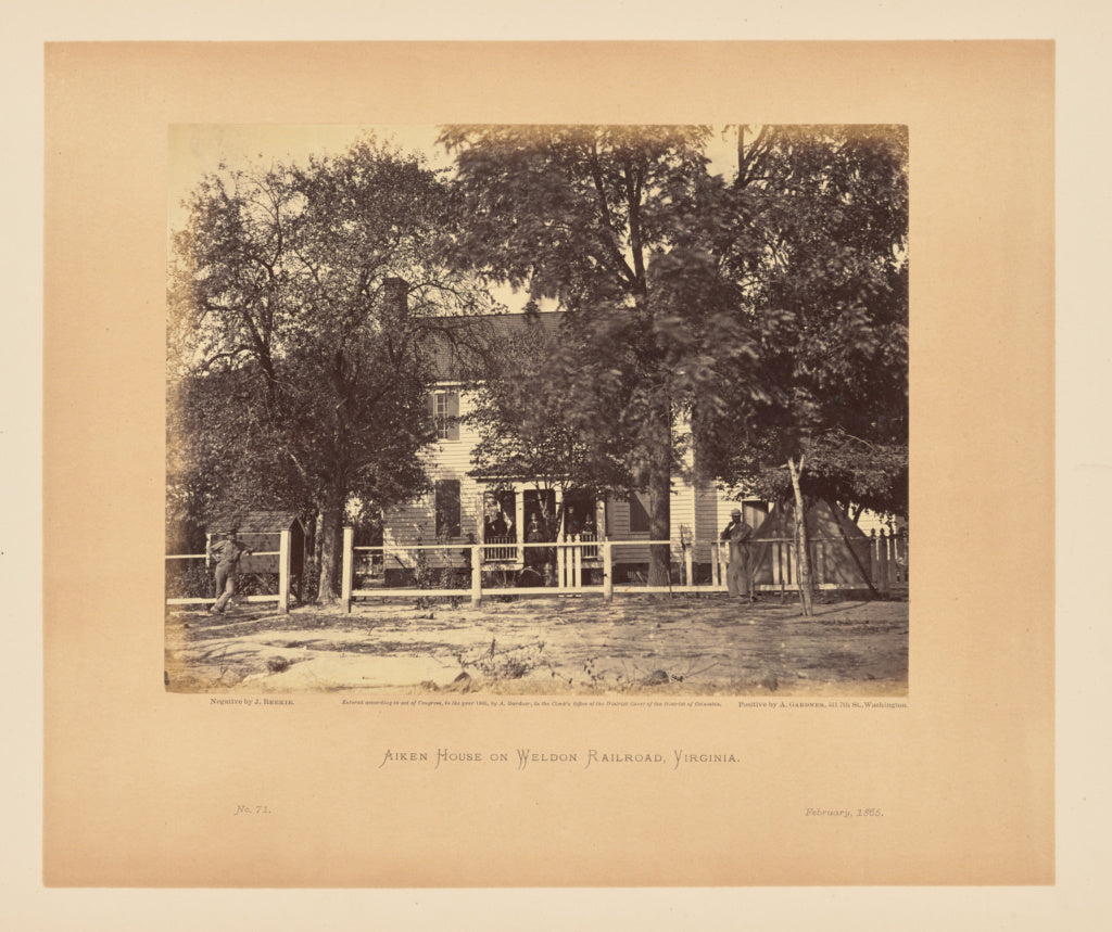 John Reekie:Aiken House on Weldon Railroad, Virginia, Poster Print Wall Art