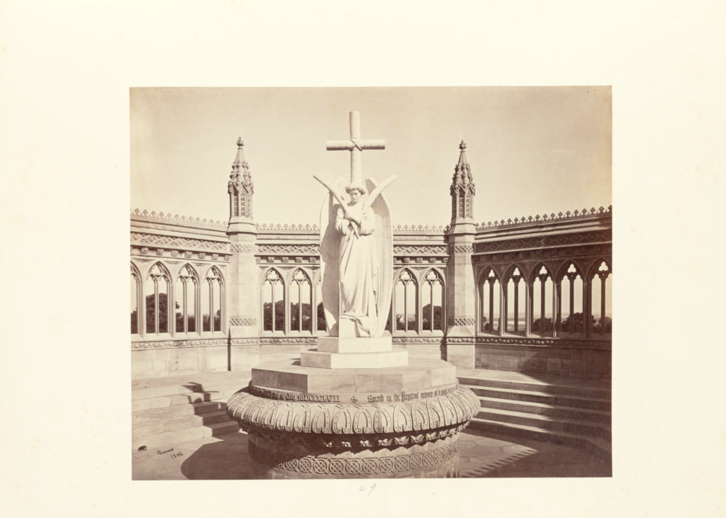 Samuel Bourne:Cawnpore; The Memorial Well, the Marble Statue, Poster Print Wall Art
