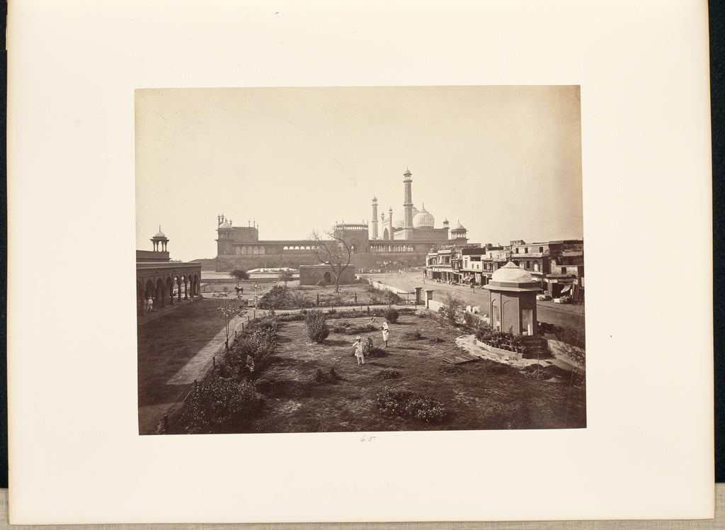 Samuel Bourne:Delhi; The Jumma Musjid, from the North, Poster Print Wall Art
