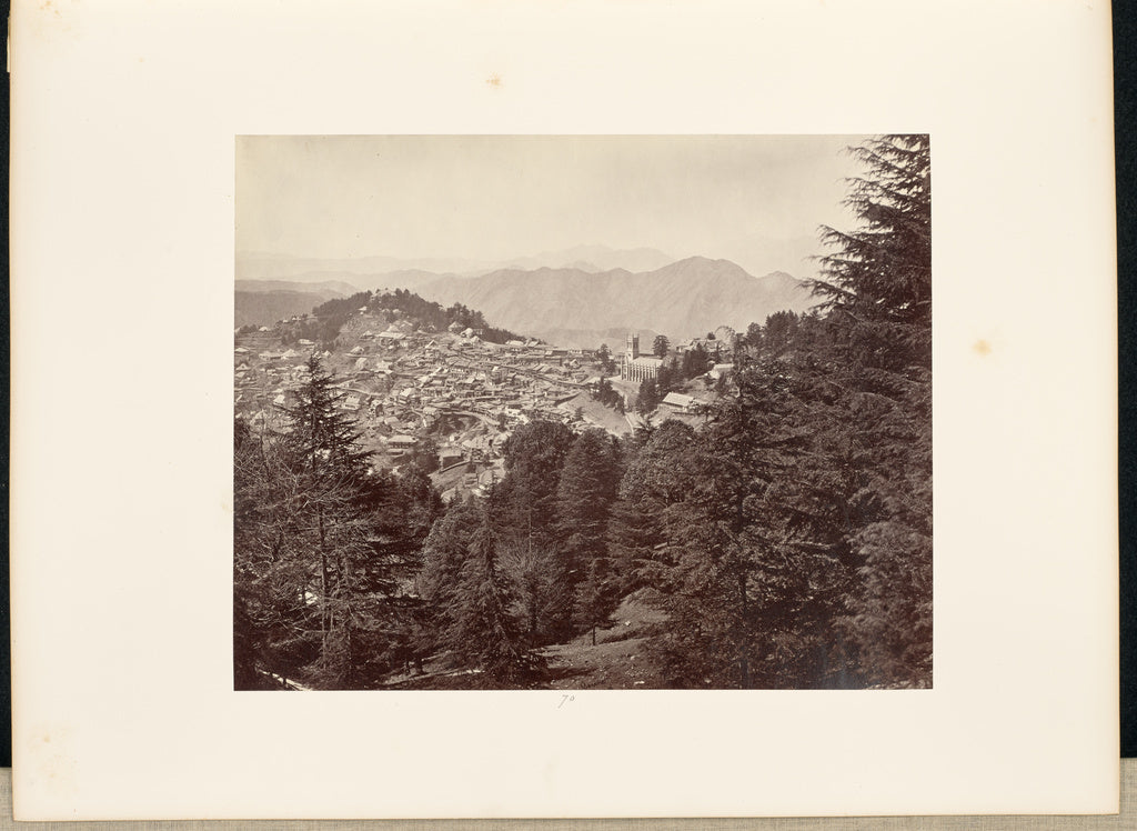 Samuel Bourne:Simla; General View from Jakko, Poster Print Wall Art