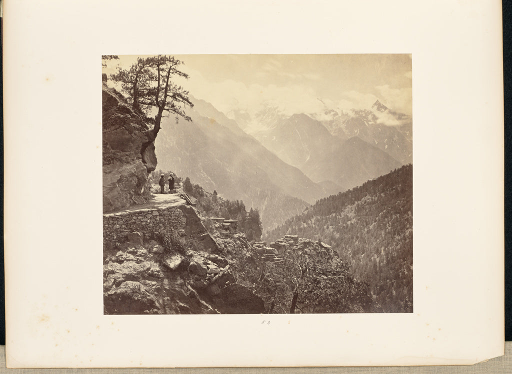 Samuel Bourne:The View from the New Road at Pangi - the Grea, Poster Print Wall Art