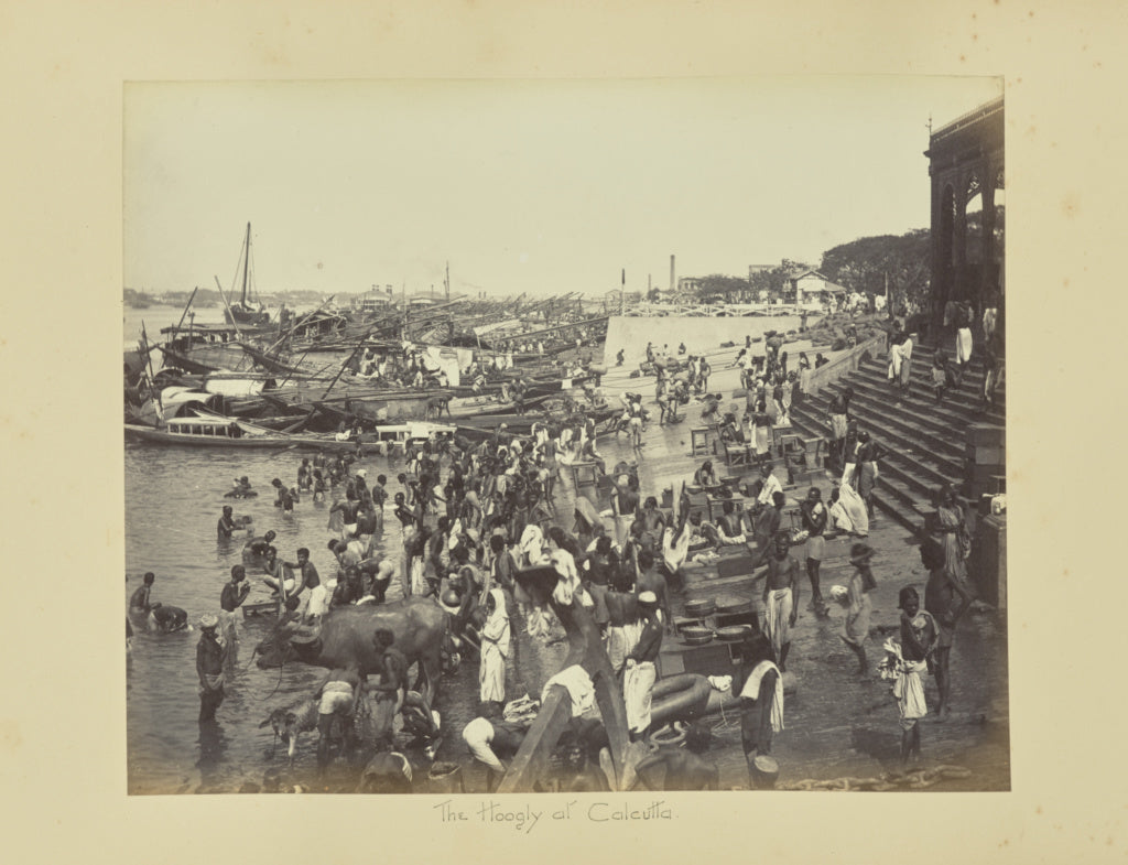 Bourne & Shepherd:The Hoogly at Calcutta, Poster Print Wall Art