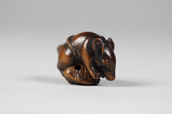 Netsuke of Rat Eating 19th cent, Poster Print